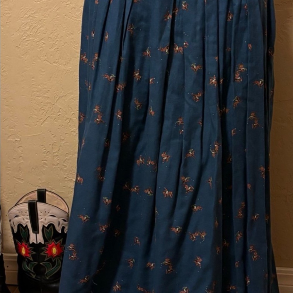 American Vintage Blue Maxi A-Line Skirt